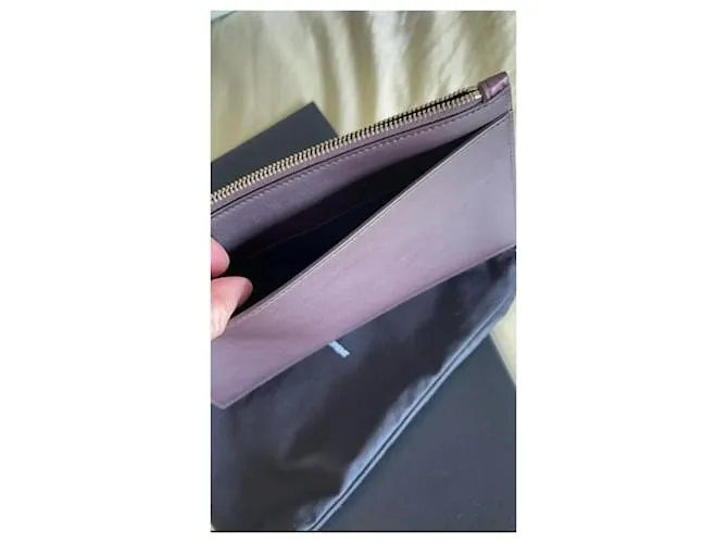 Saint Laurent Monedero con monograma Marrón oscuro 