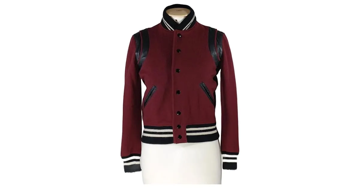 Saint Laurent Teddy Burdeos 