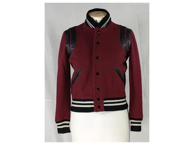 Saint Laurent Teddy Burdeos 