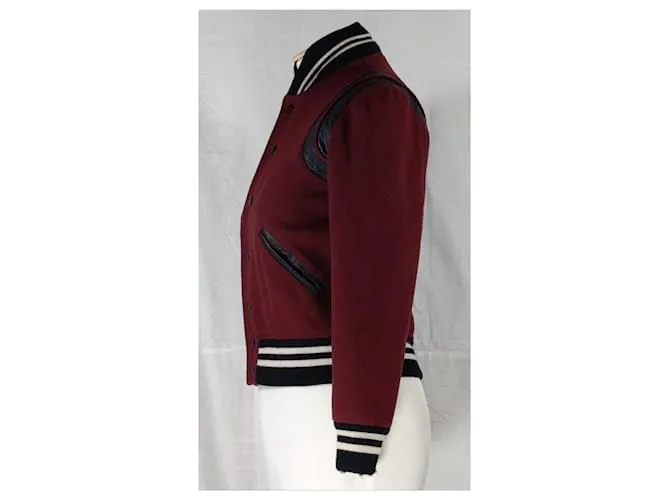 Saint Laurent Teddy Burdeos 
