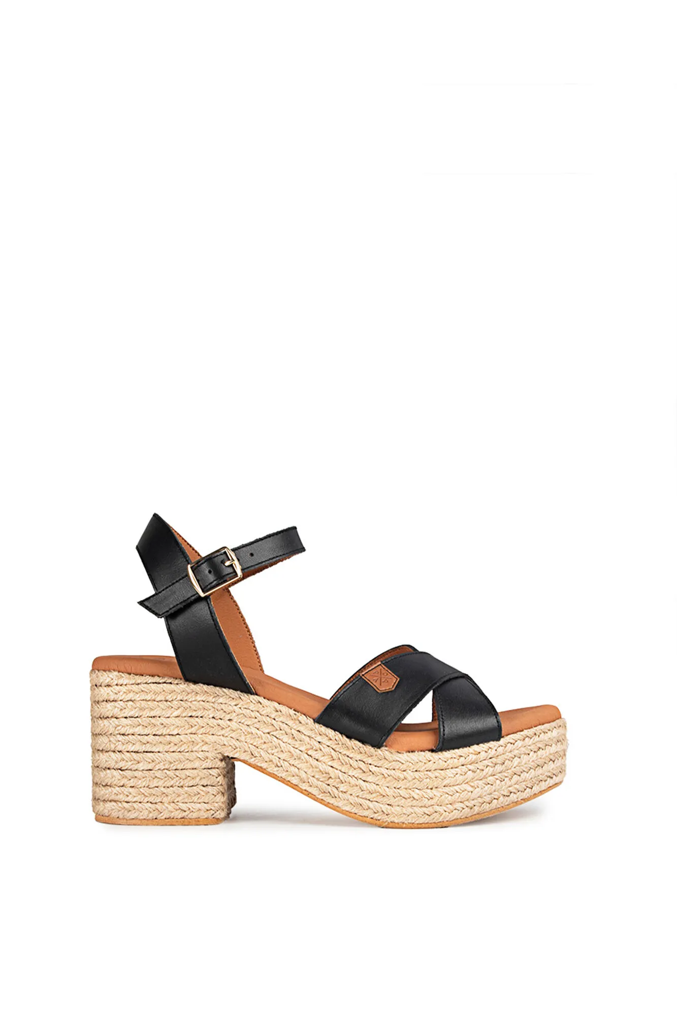 Sandalia cuña tacón Clifton Piel