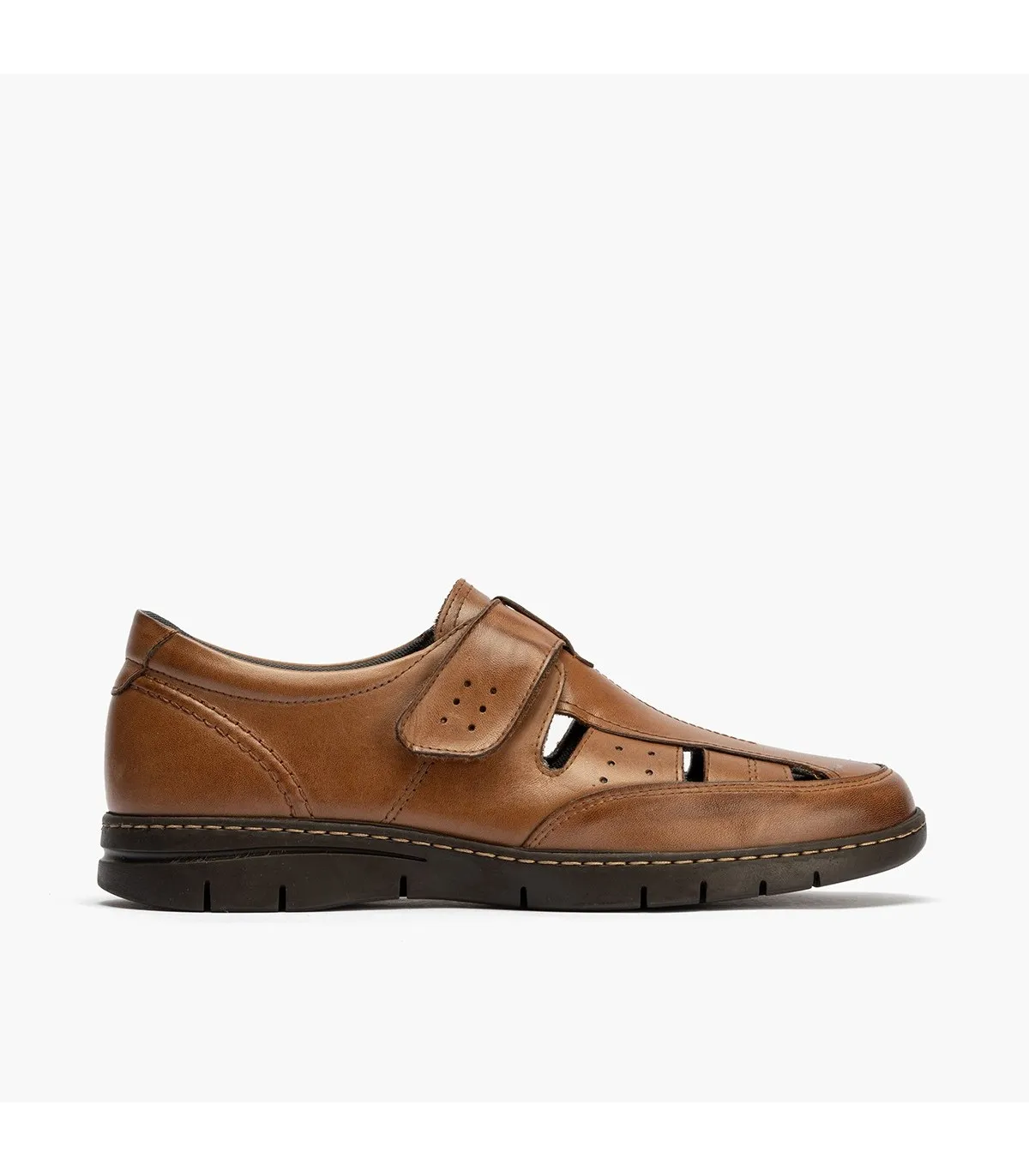 Sandalia piel hombre MARRON CLARO