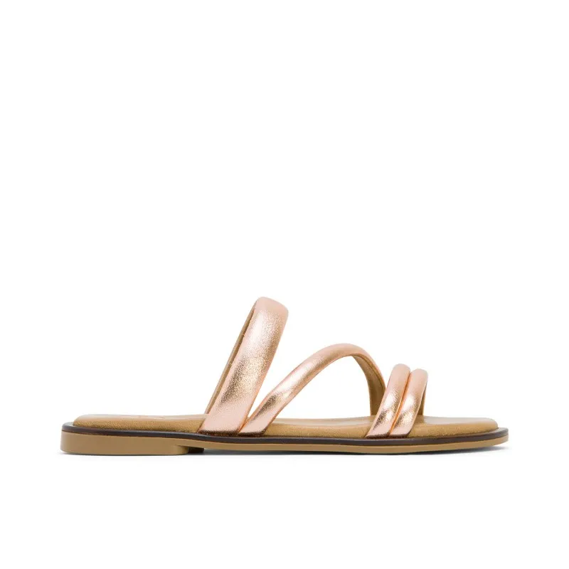 SANDALIA PLANA PIEL ROSÉ CAROL
