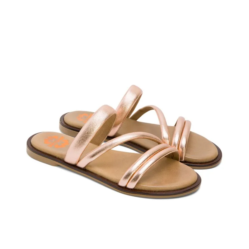 SANDALIA PLANA PIEL ROSÉ CAROL