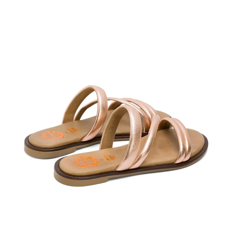 SANDALIA PLANA PIEL ROSÉ CAROL