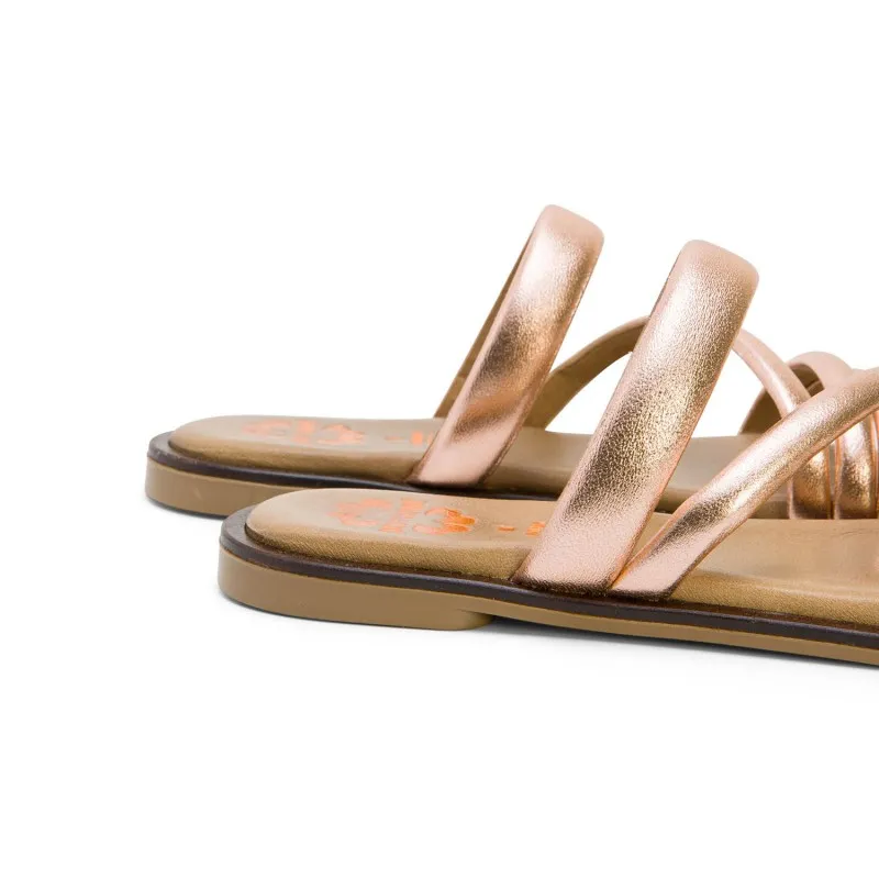 SANDALIA PLANA PIEL ROSÉ CAROL