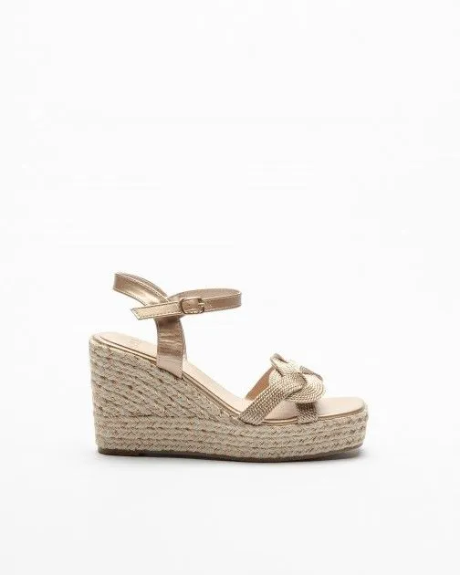 SANDALIAS CON CUñA GLOSS MGT2413 ROSA