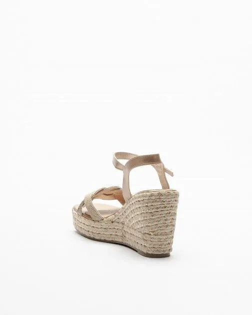 SANDALIAS CON CUñA GLOSS MGT2413 ROSA