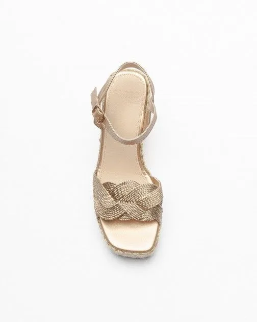 SANDALIAS CON CUñA GLOSS MGT2413 ROSA