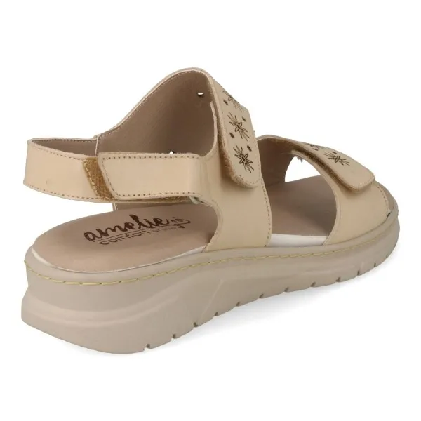 SANDALIAS CONFORT MUJER MOD. ESME BEIGE