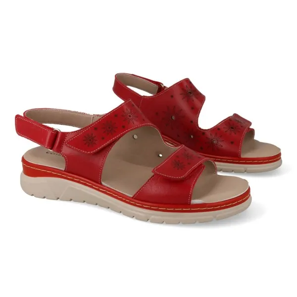SANDALIAS CONFORT MUJER MOD. ESME ROJO