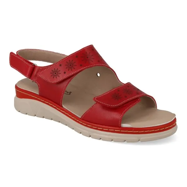 SANDALIAS CONFORT MUJER MOD. ESME ROJO