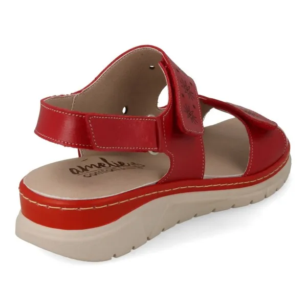SANDALIAS CONFORT MUJER MOD. ESME ROJO