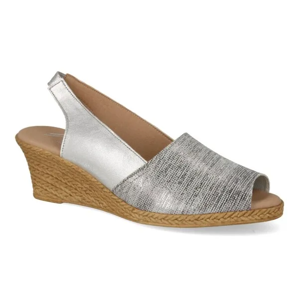 SANDALIAS CUÑA MUJER PIEL MOD. TIERRA PLOMO