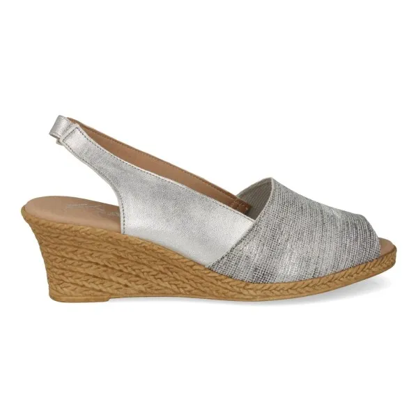 SANDALIAS CUÑA MUJER PIEL MOD. TIERRA PLOMO