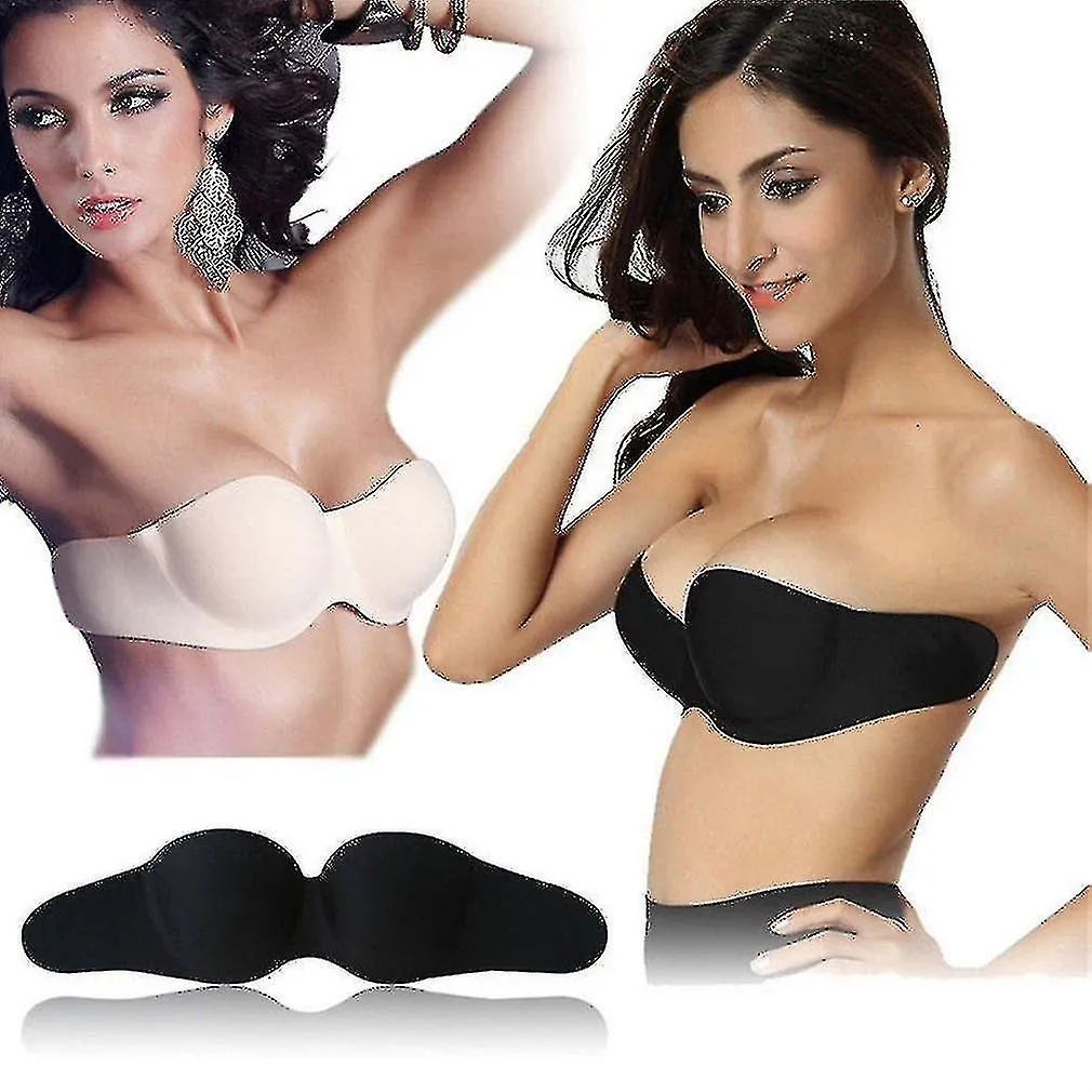 Sexy Silicone Adhesive Stick On Gel Push Up Strapless Invisible Bras Backless