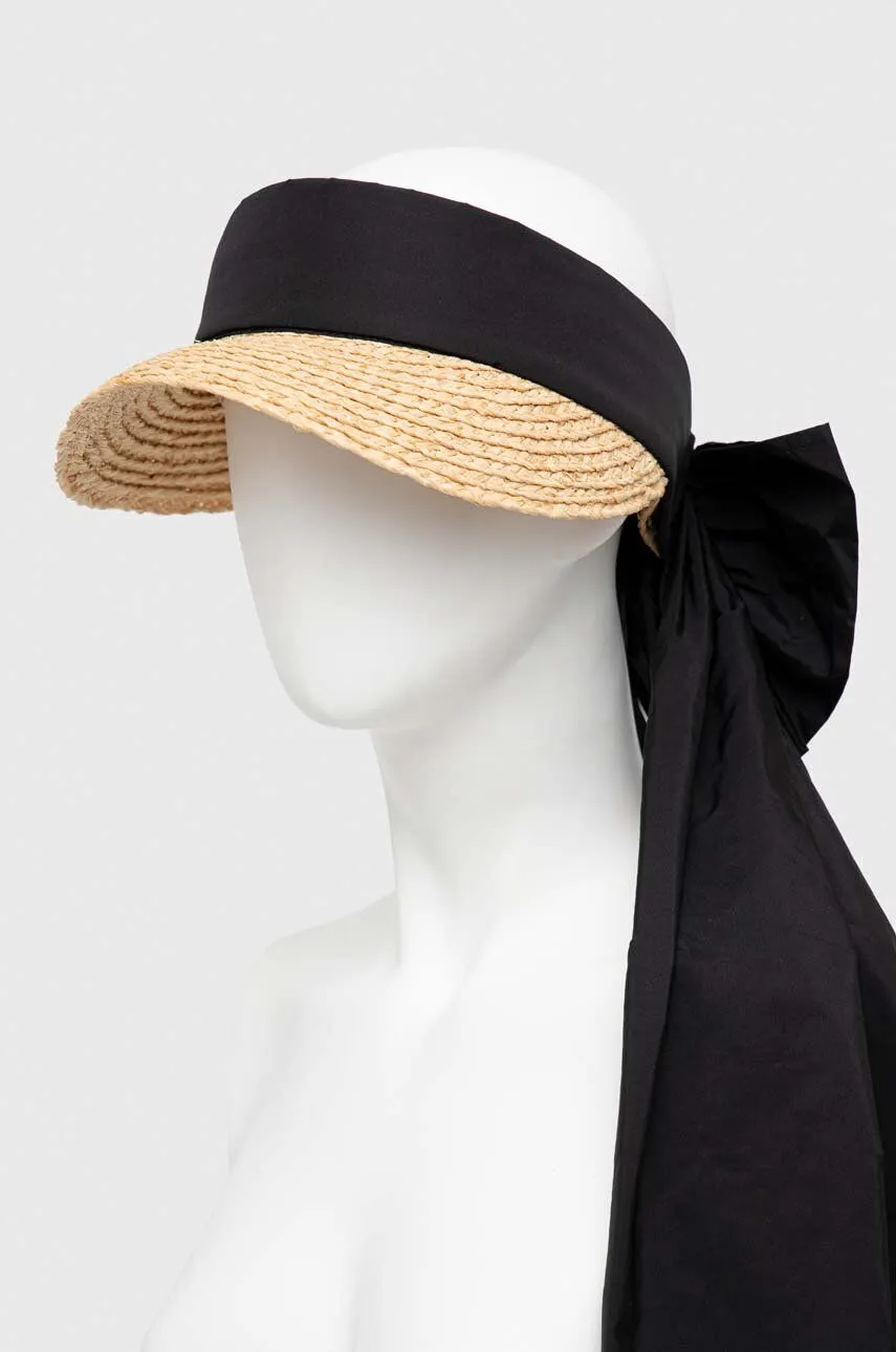 Valentino Maxi Taffeta Bow Visor Cap