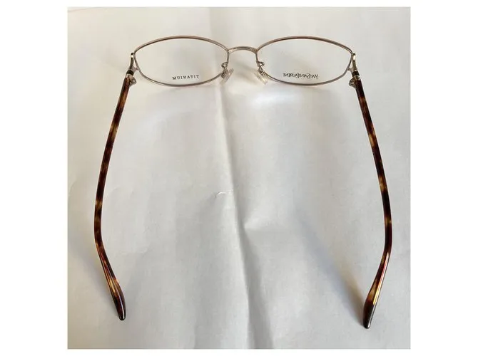 Yves Saint Laurent Monturas de titanio YSL Gold hardware 
