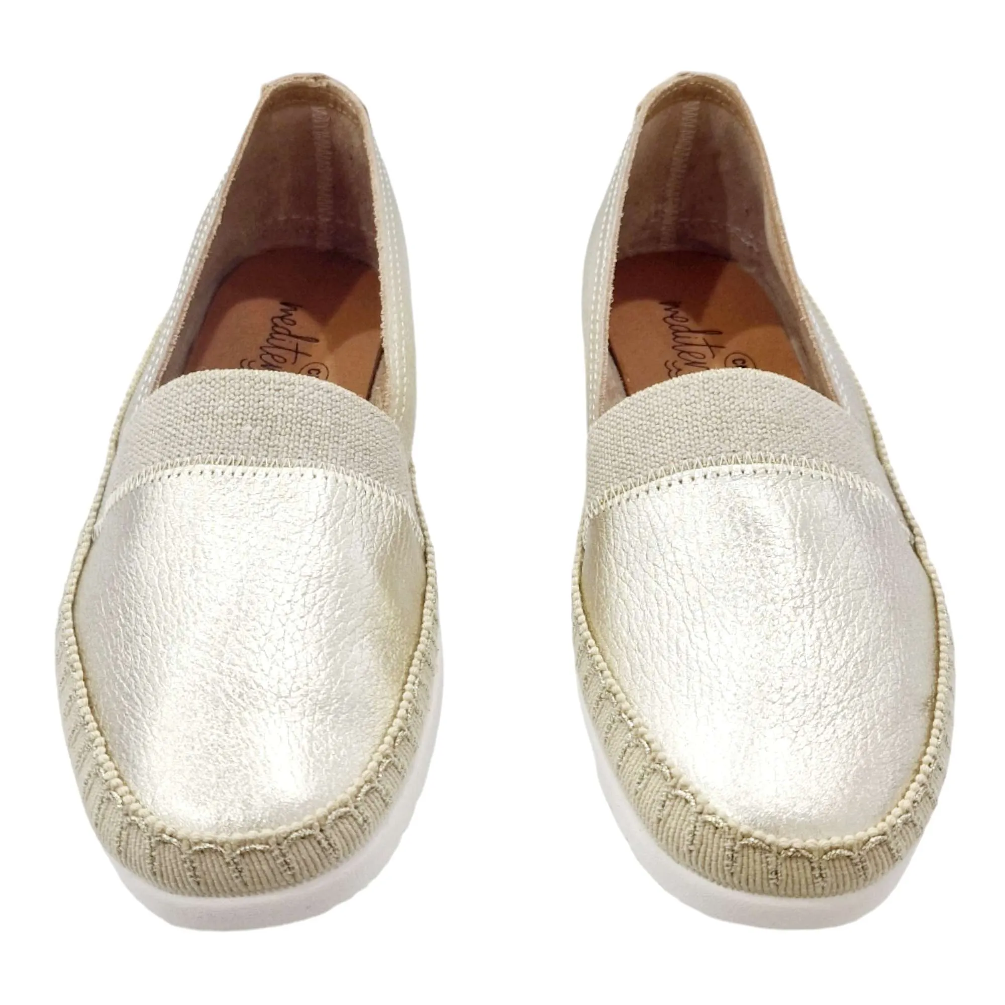 ZAPATO ESPADRILLES MUJER  PIEL dorado