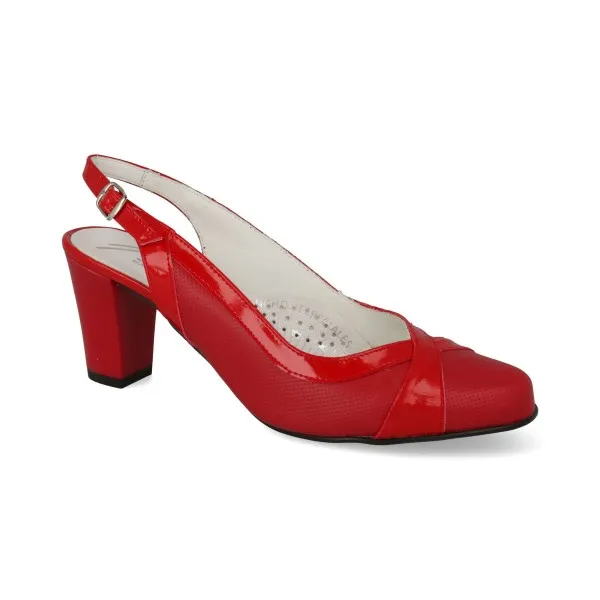 ZAPATOS DESTALONADOS MUJER MOD. NIEVES ROJO