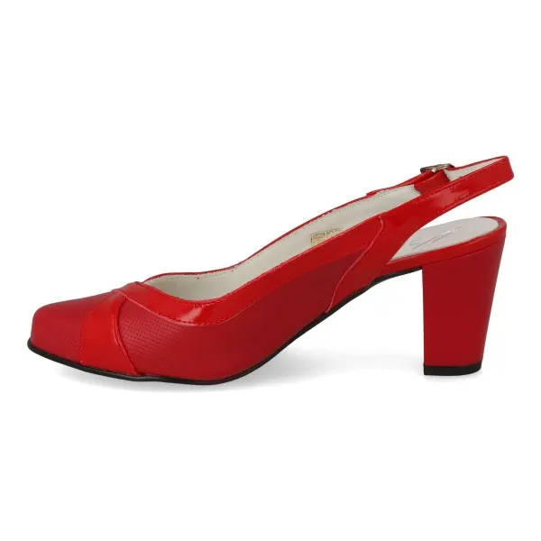 ZAPATOS DESTALONADOS MUJER MOD. NIEVES ROJO